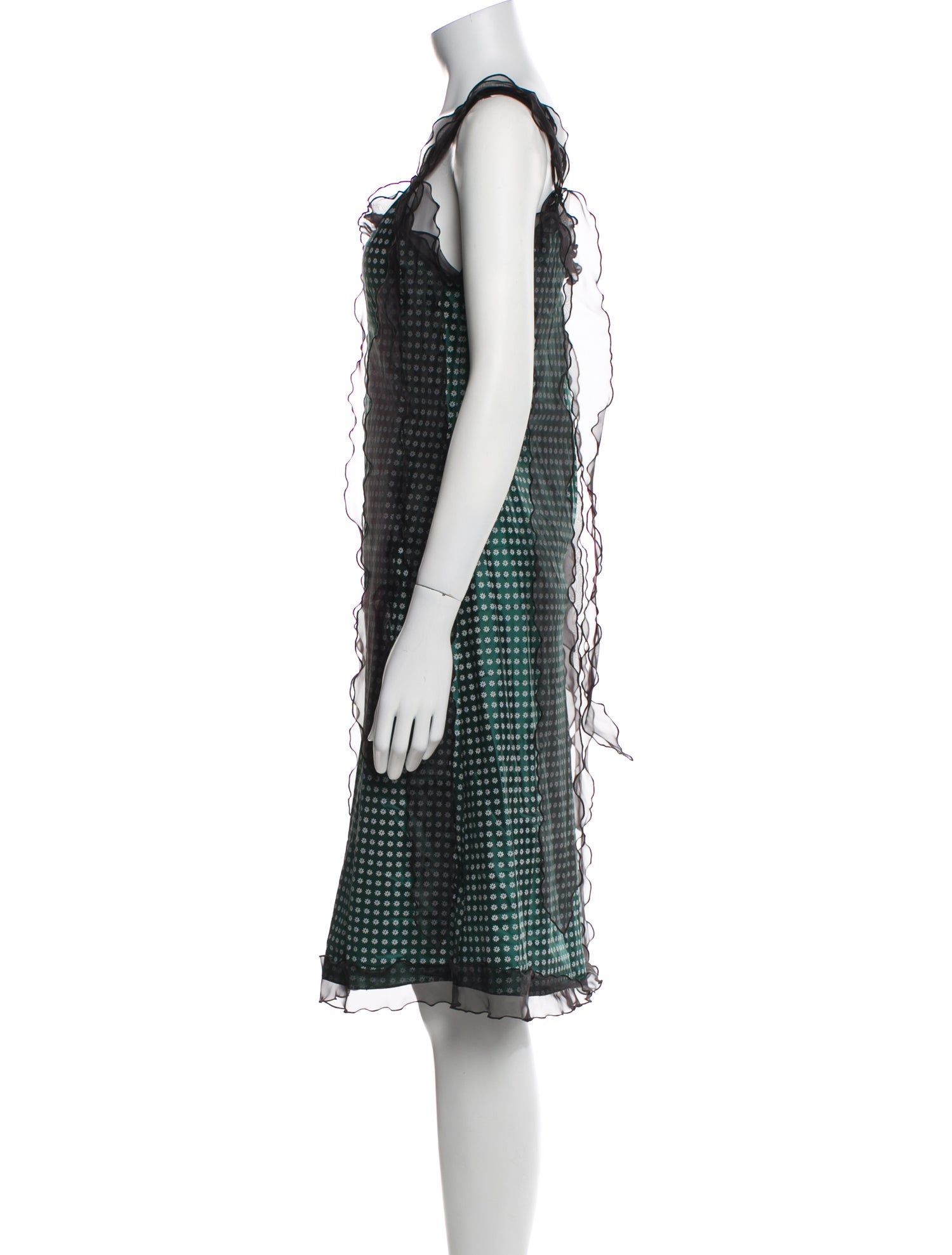 Marina Moscone Square Neckline Mini Dress