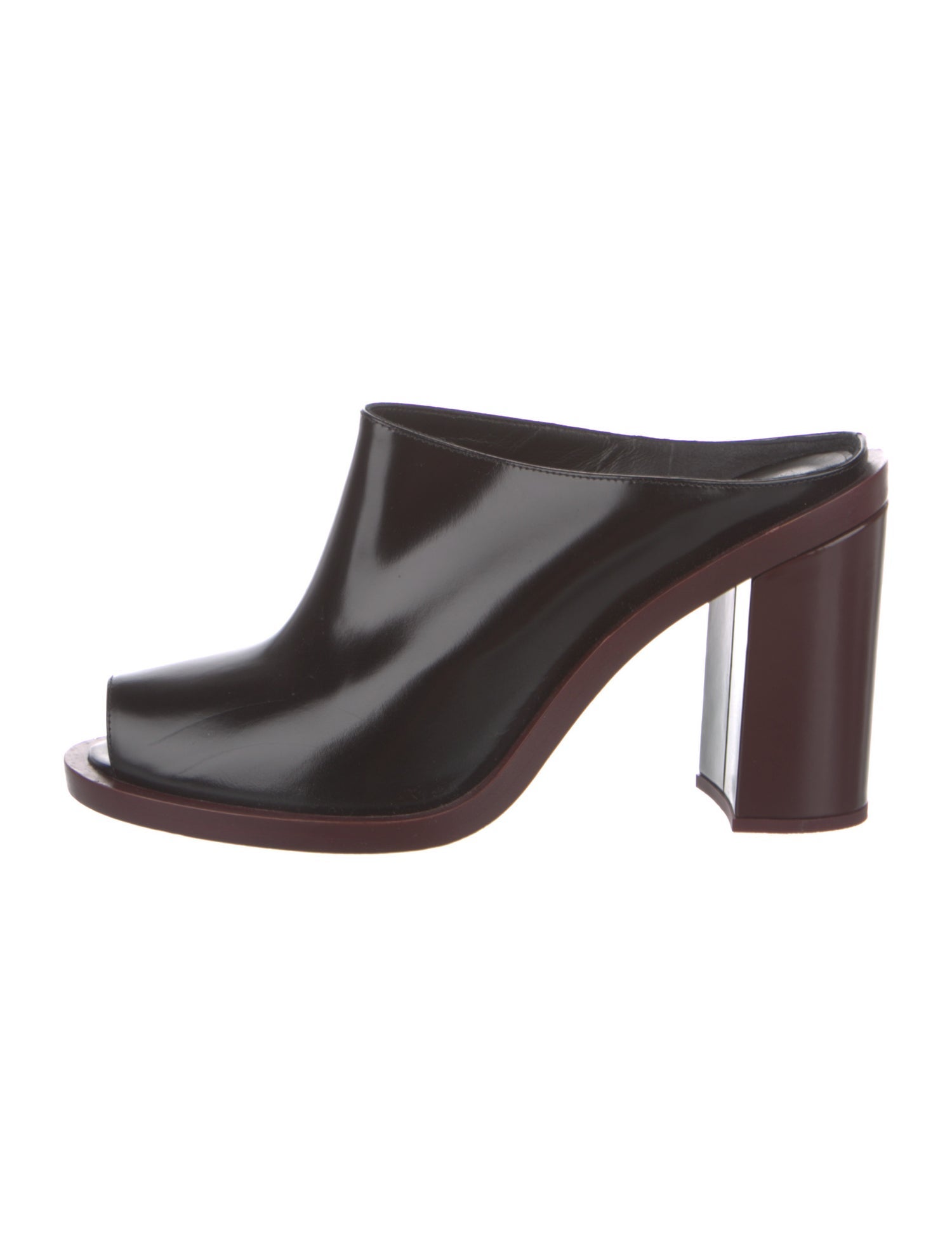 Marina Moscone Patent Leather Mules