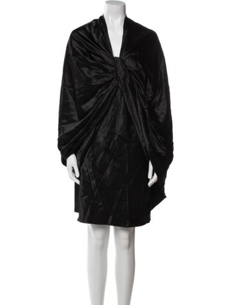 Marina Moscone V-Neck Knee-Length Dress