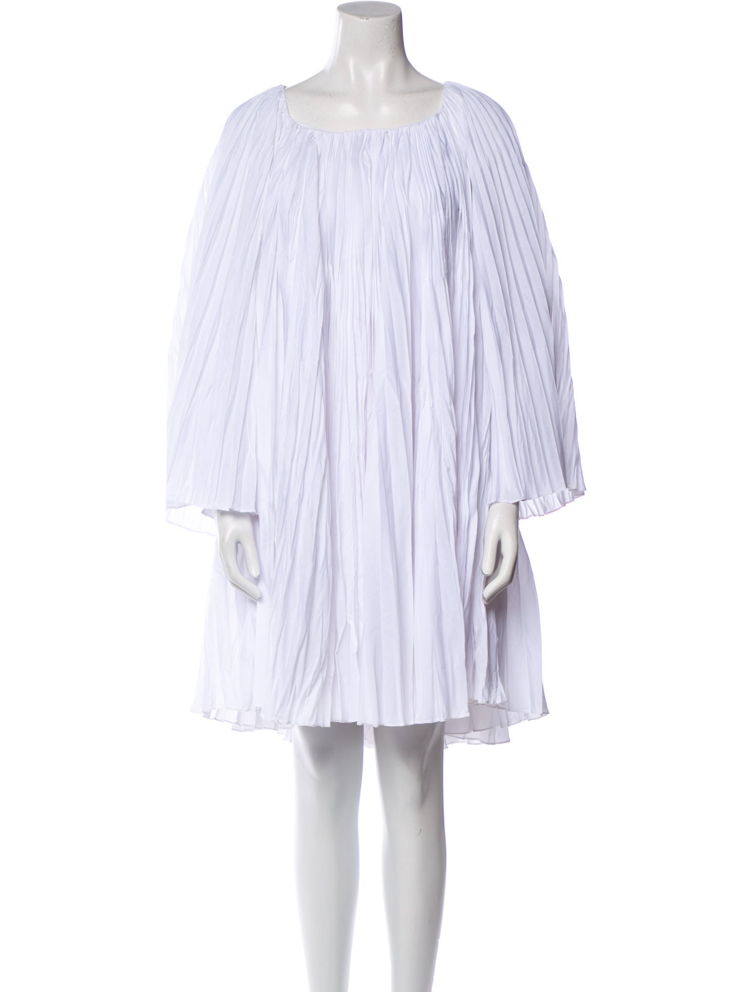 Marina Moscone Bateau Neckline Knee-Length Dress