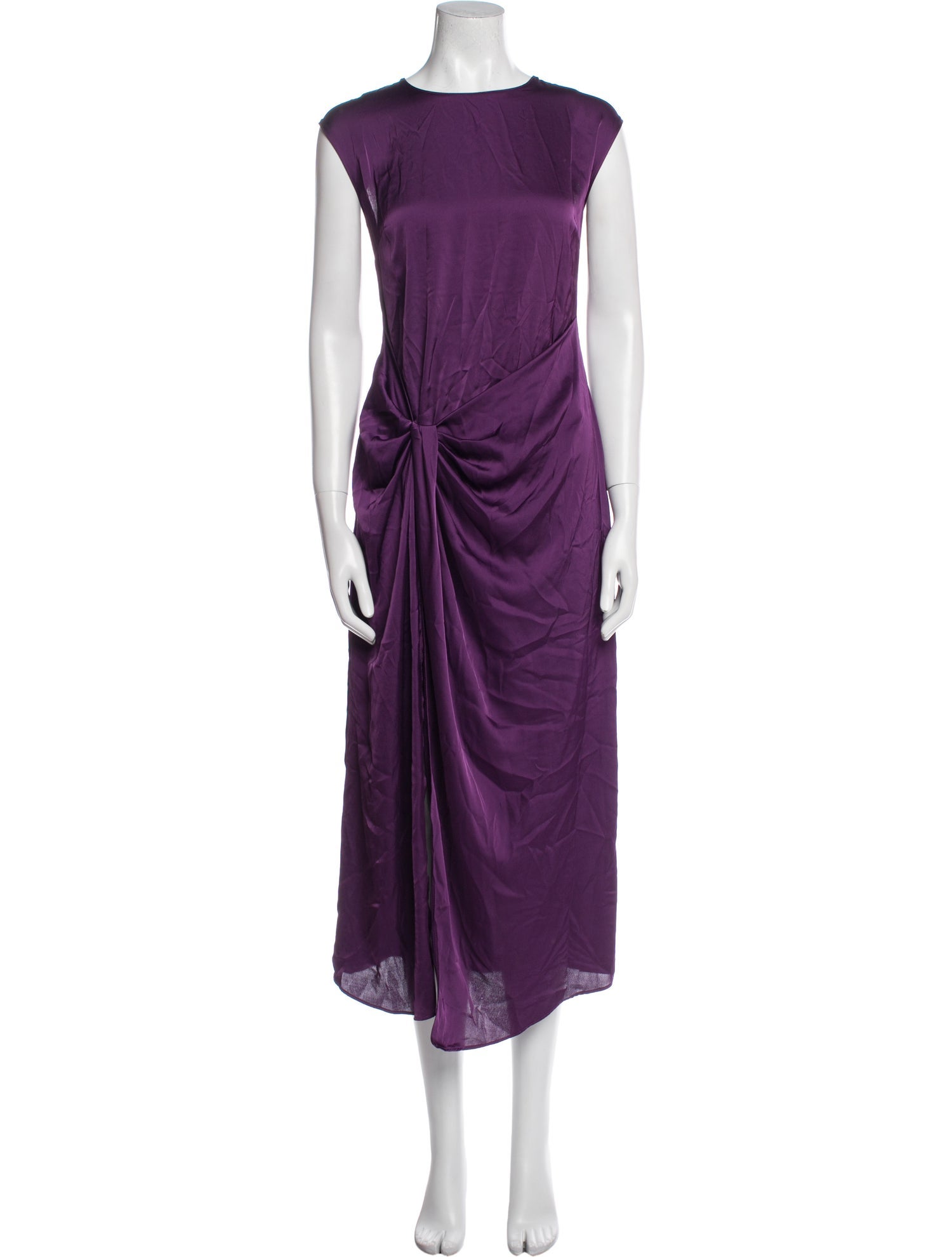 Marina Moscone Crew Neck Long Dress