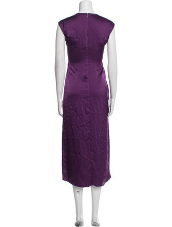 Marina Moscone Crew Neck Long Dress