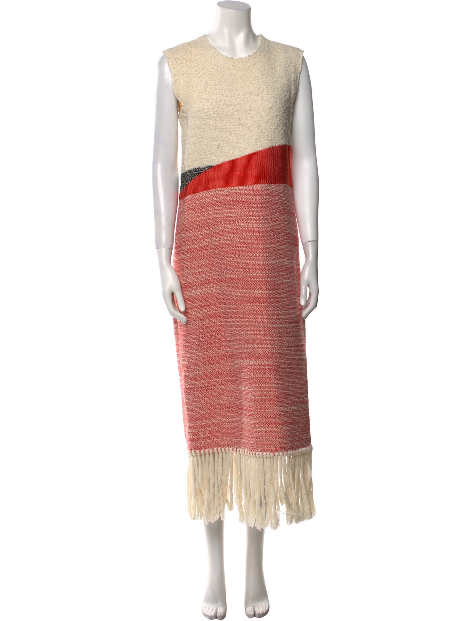 Marina Moscone Striped Long Dress