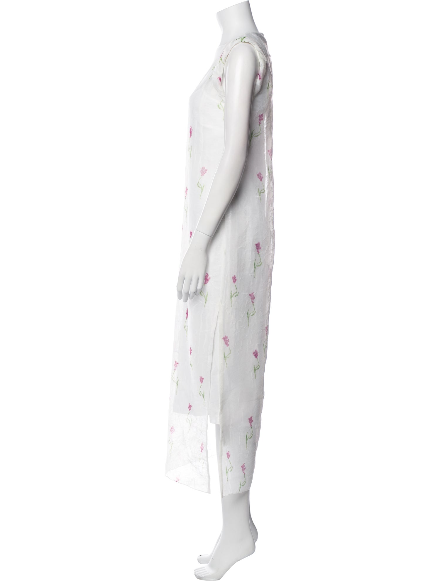 Marina Moscone Floral Print Long Dress