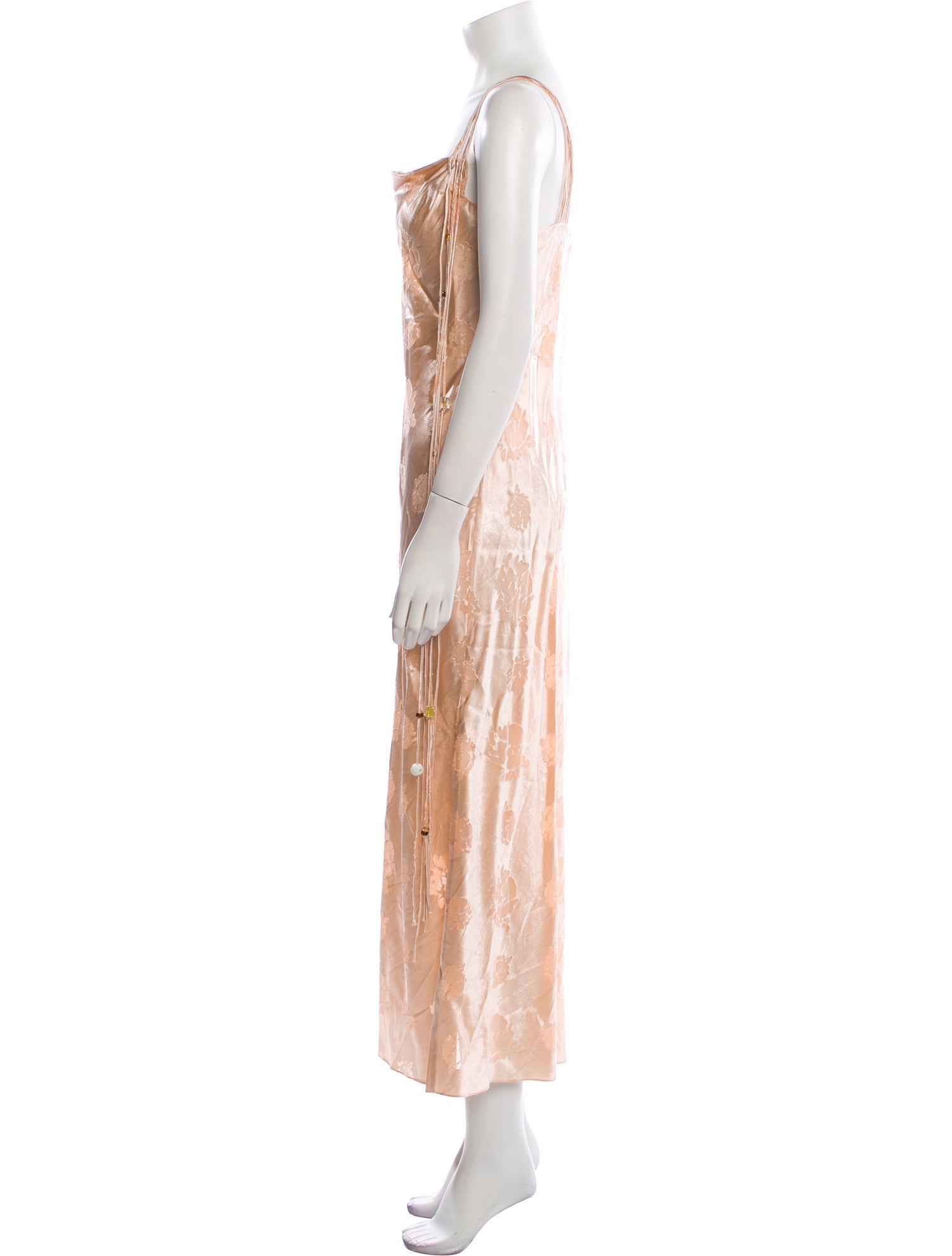 Marina Moscone Printed Long Dress