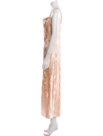 Marina Moscone Printed Long Dress