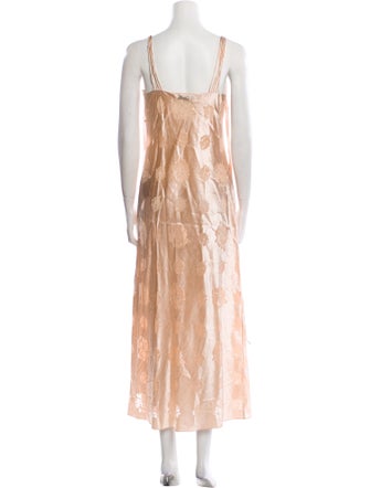 Marina Moscone Printed Long Dress