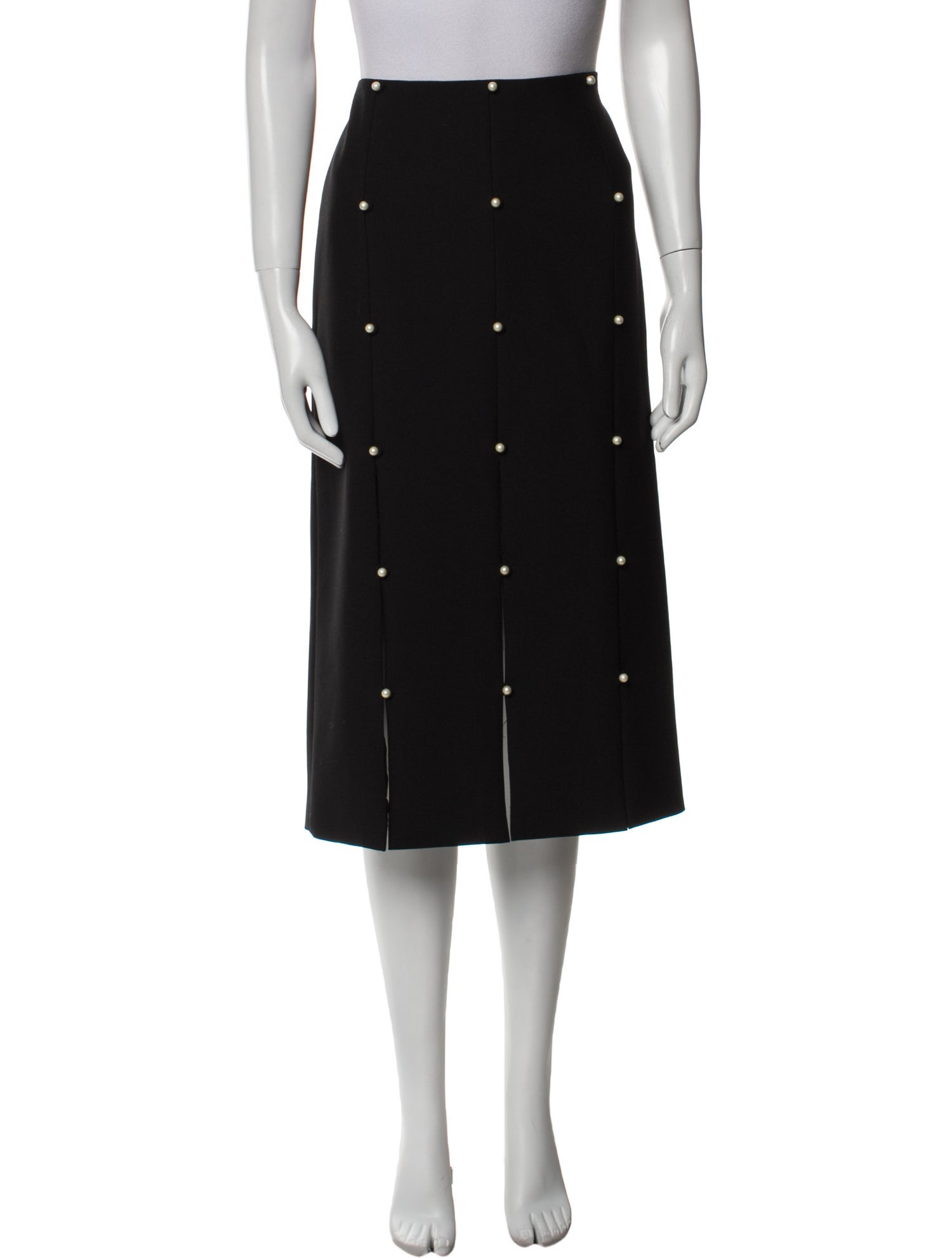 Marina Moscone Keyhole Accent Midi Length Skirt