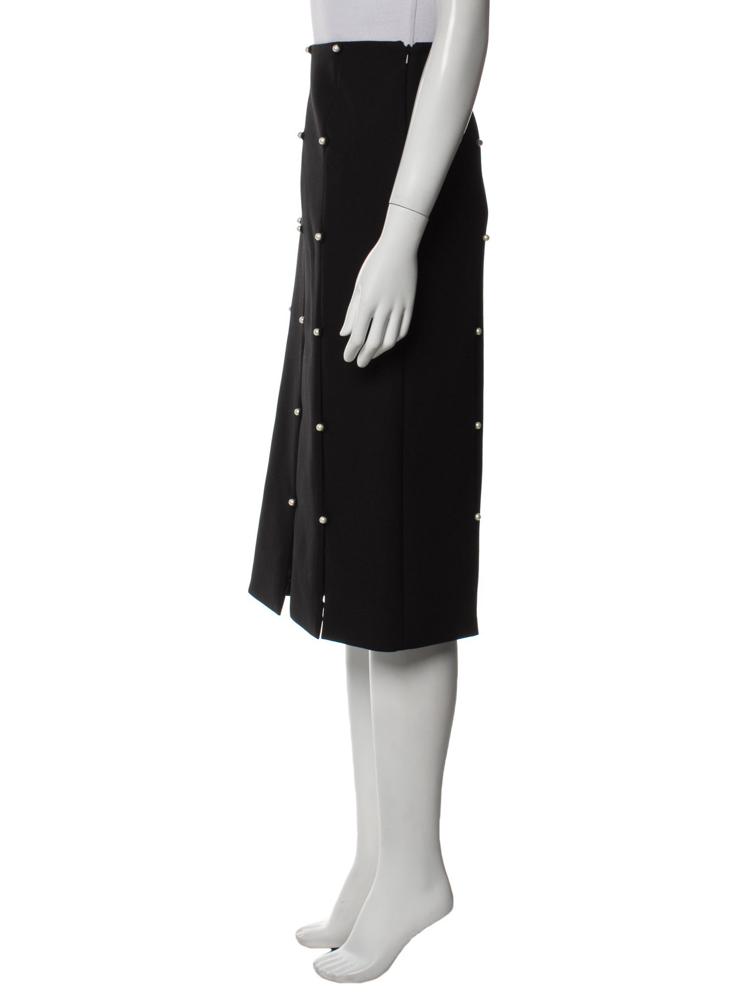 Marina Moscone Keyhole Accent Midi Length Skirt