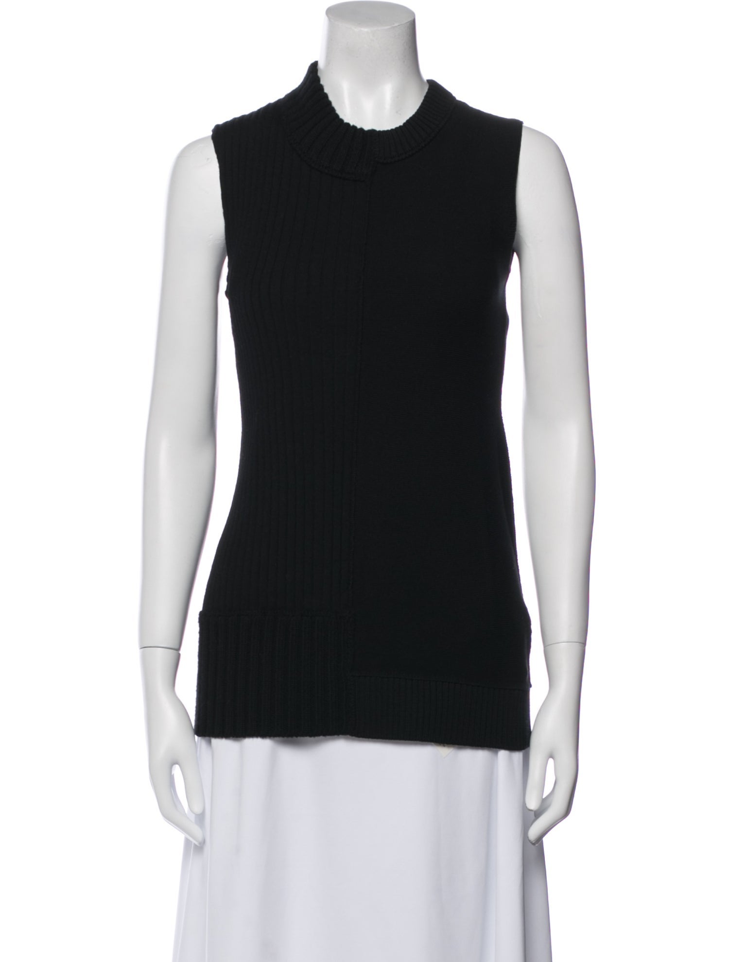 Marina Moscone Crew Neck Sleeveless Top