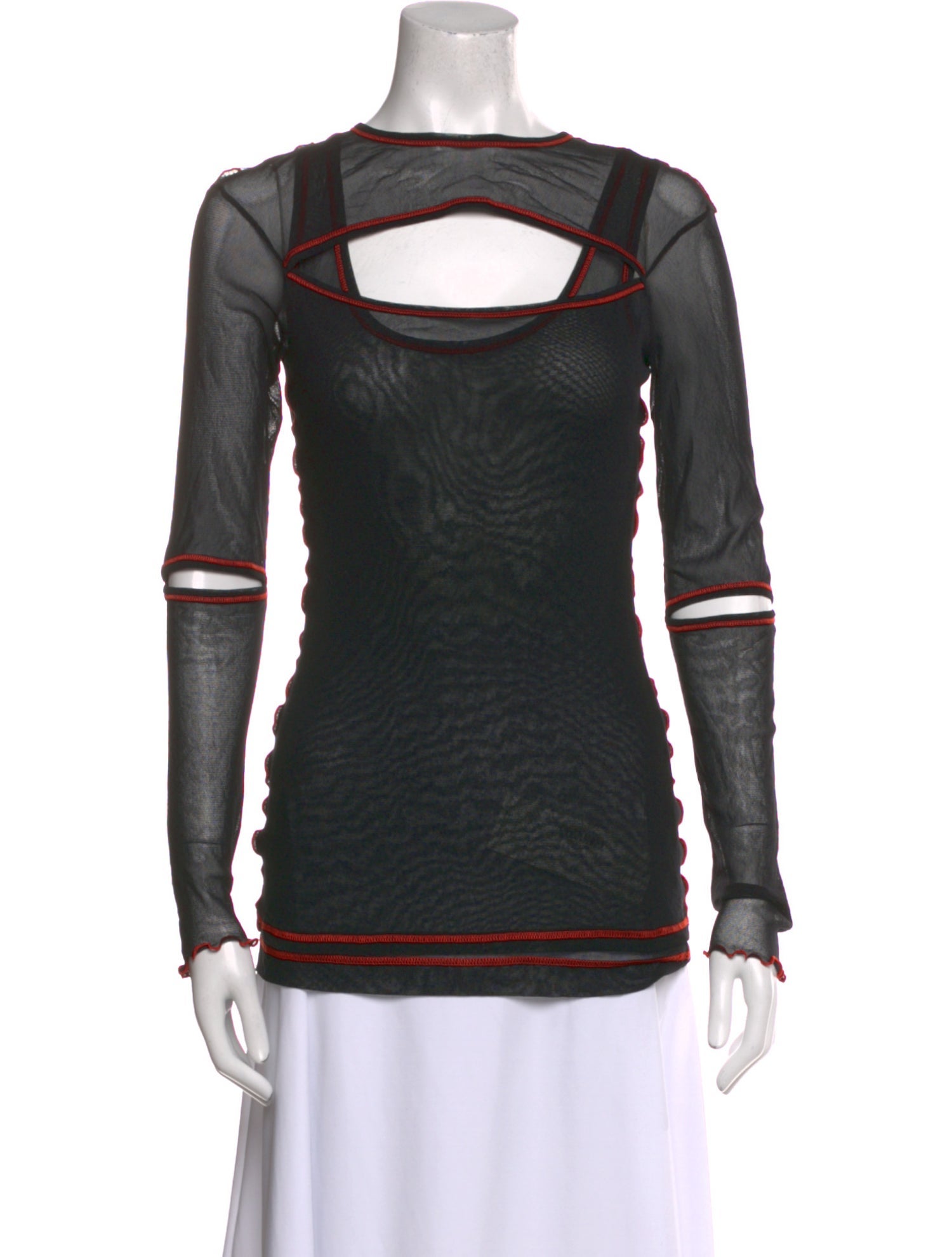 Marina Moscone Scoop Neck Long Sleeve Top w/ Tags