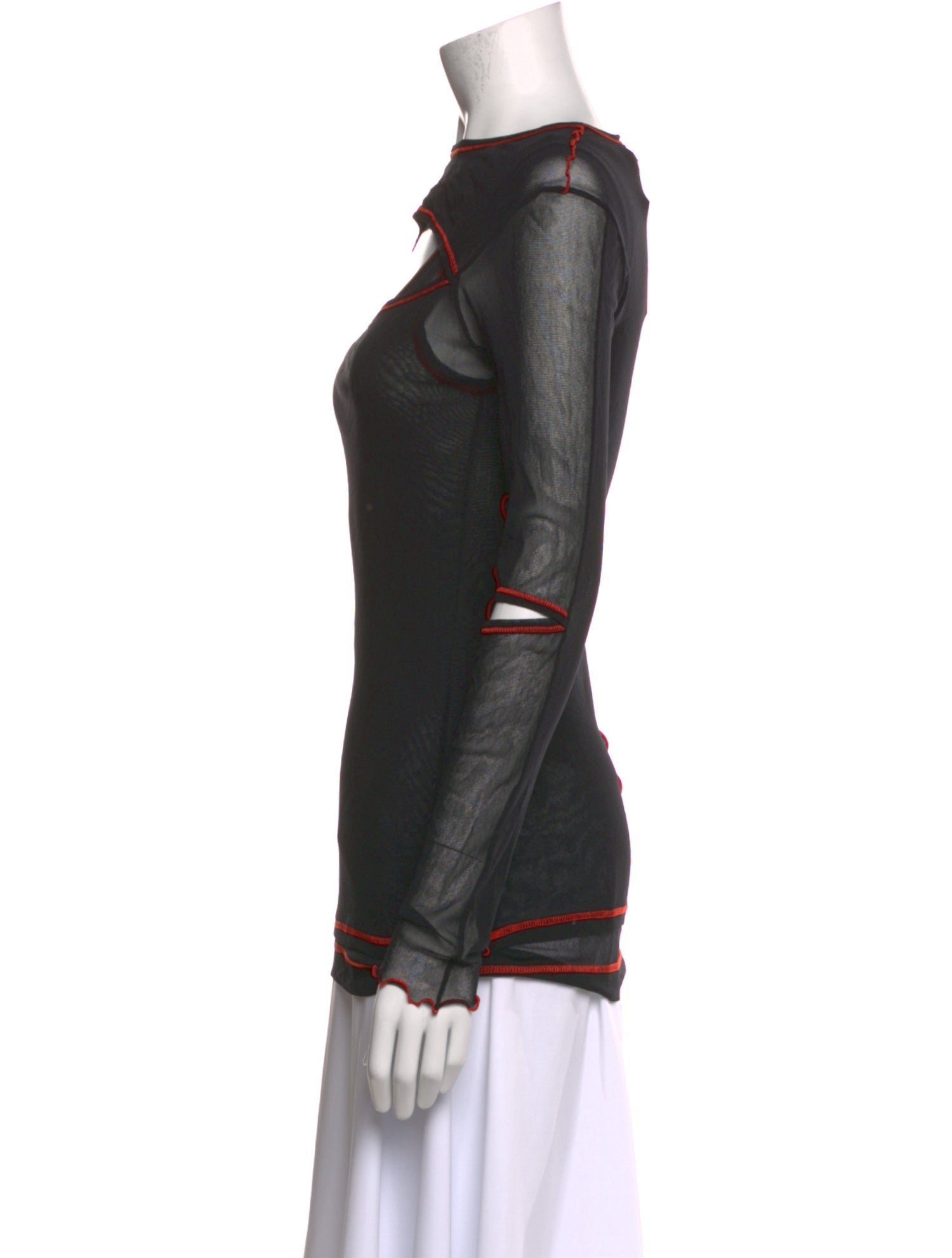 Marina Moscone Scoop Neck Long Sleeve Top w/ Tags