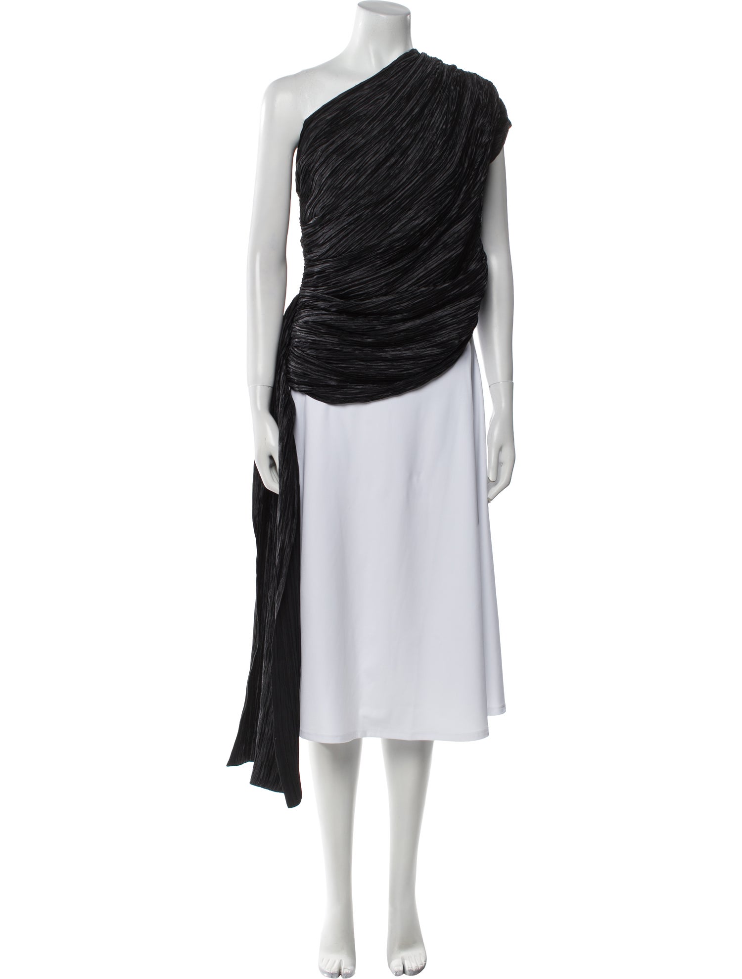 Marina Moscone One-Shoulder Sleeveless Tunic