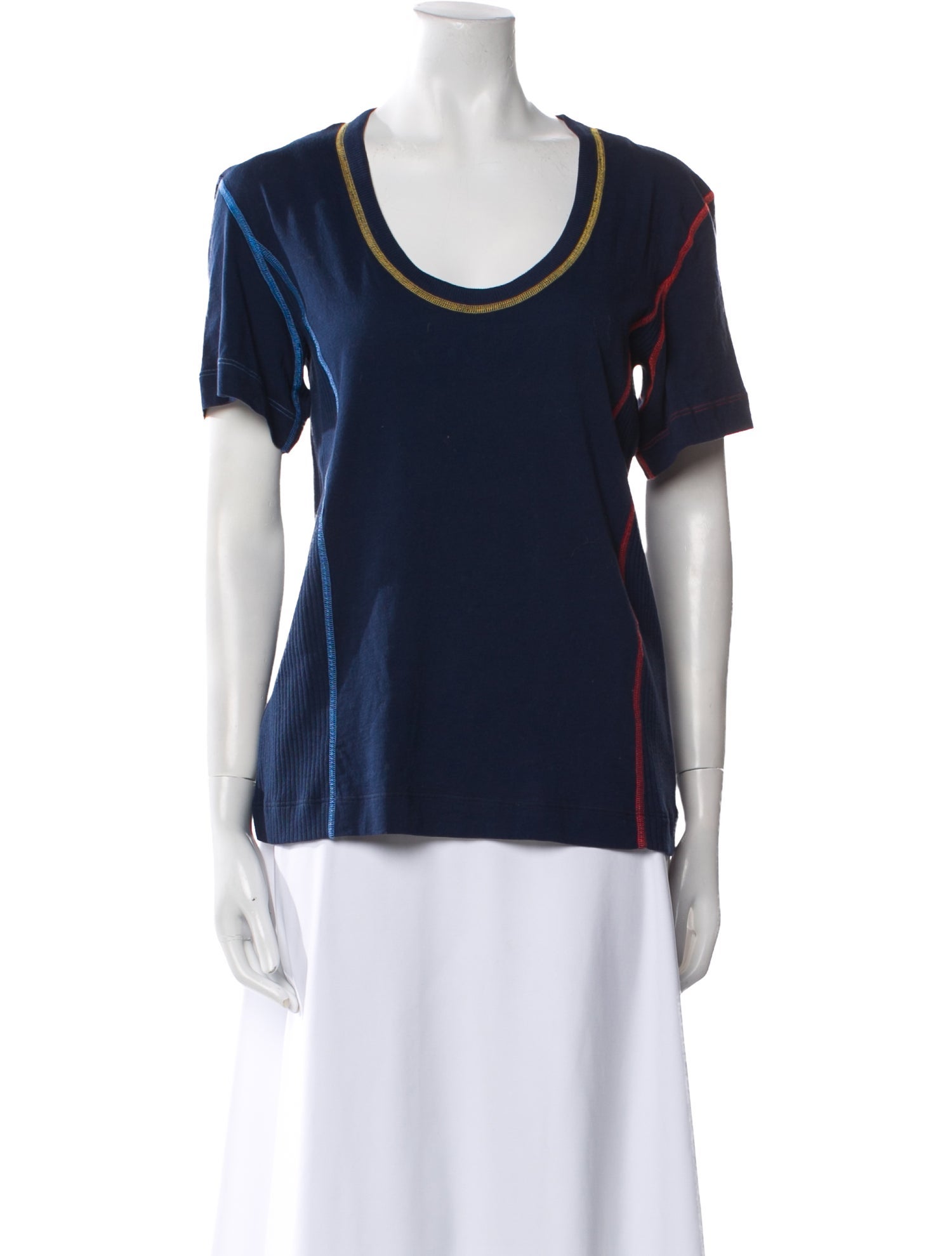 Marina Moscone Scoop Neck Short Sleeve T-Shirt