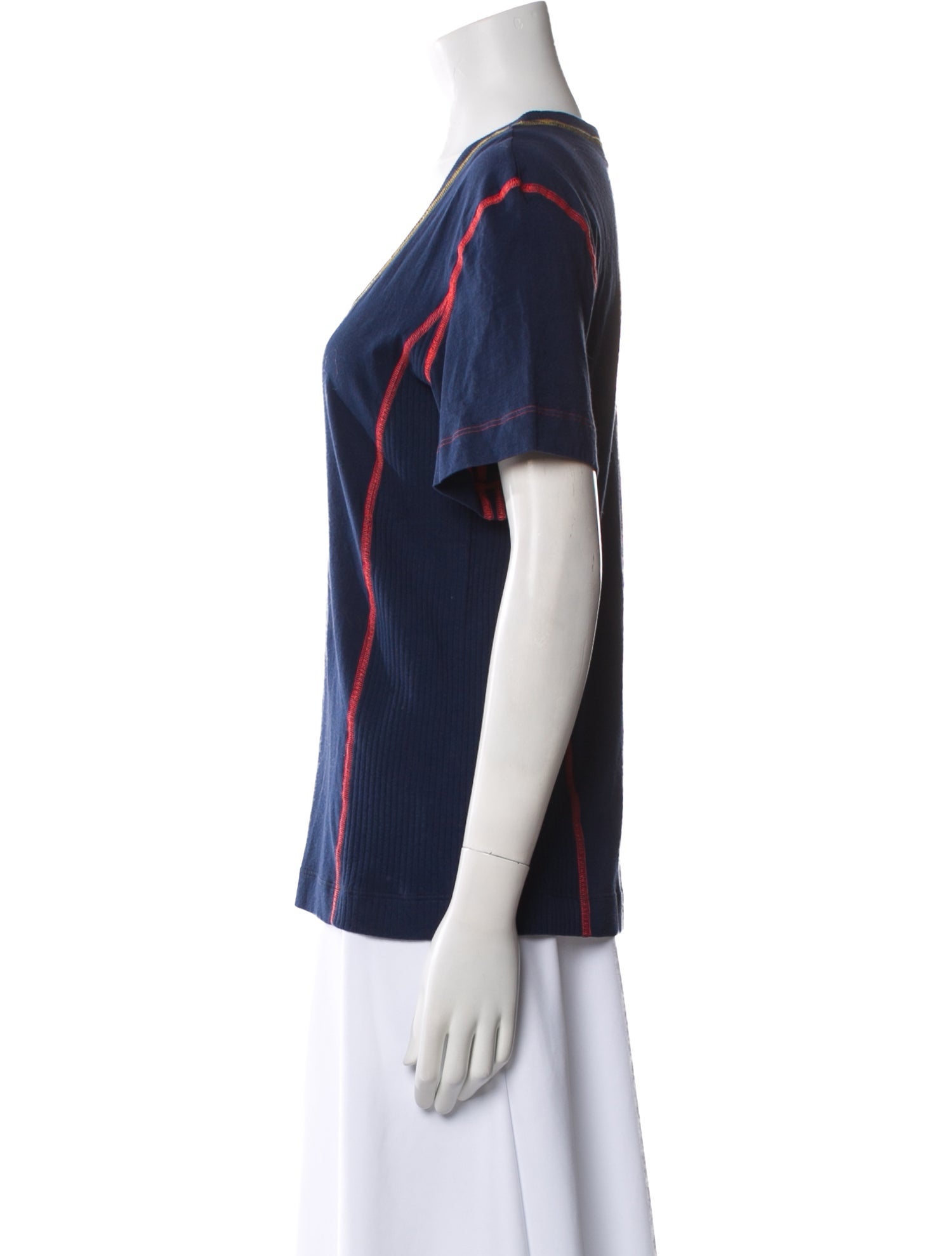 Marina Moscone Scoop Neck Short Sleeve T-Shirt