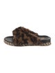 Mr & Mrs Italy Fur Animal Print Slides