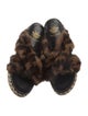 Mr & Mrs Italy Fur Animal Print Slides