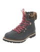 Mr & Mrs Italy Suede Colorblock Pattern Combat Boots