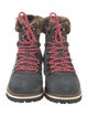 Mr & Mrs Italy Suede Colorblock Pattern Combat Boots