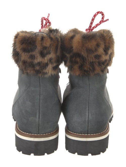 Mr & Mrs Italy Suede Colorblock Pattern Combat Boots