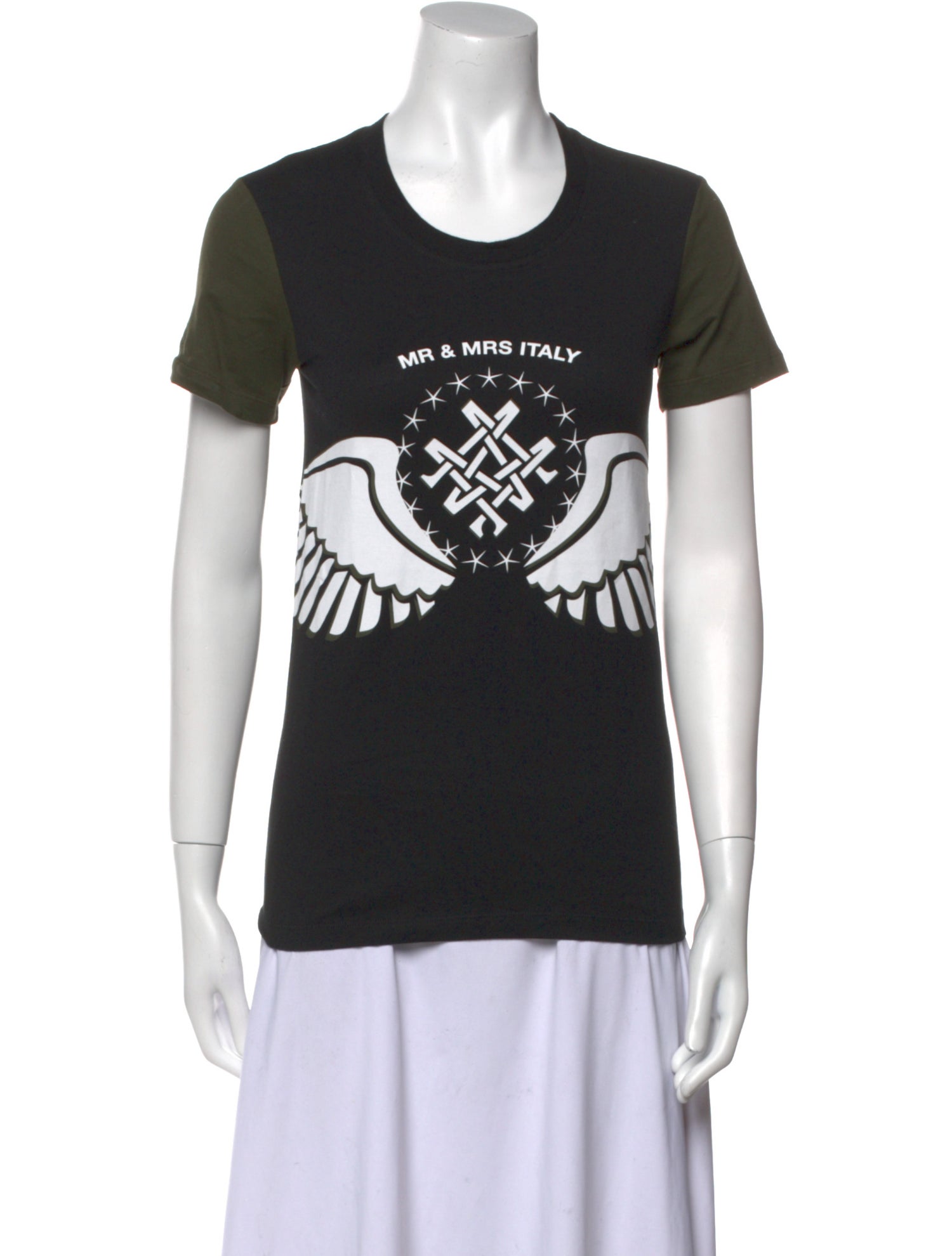 Mr & Mrs Italy Graphic Print Crew Neck T-Shirt