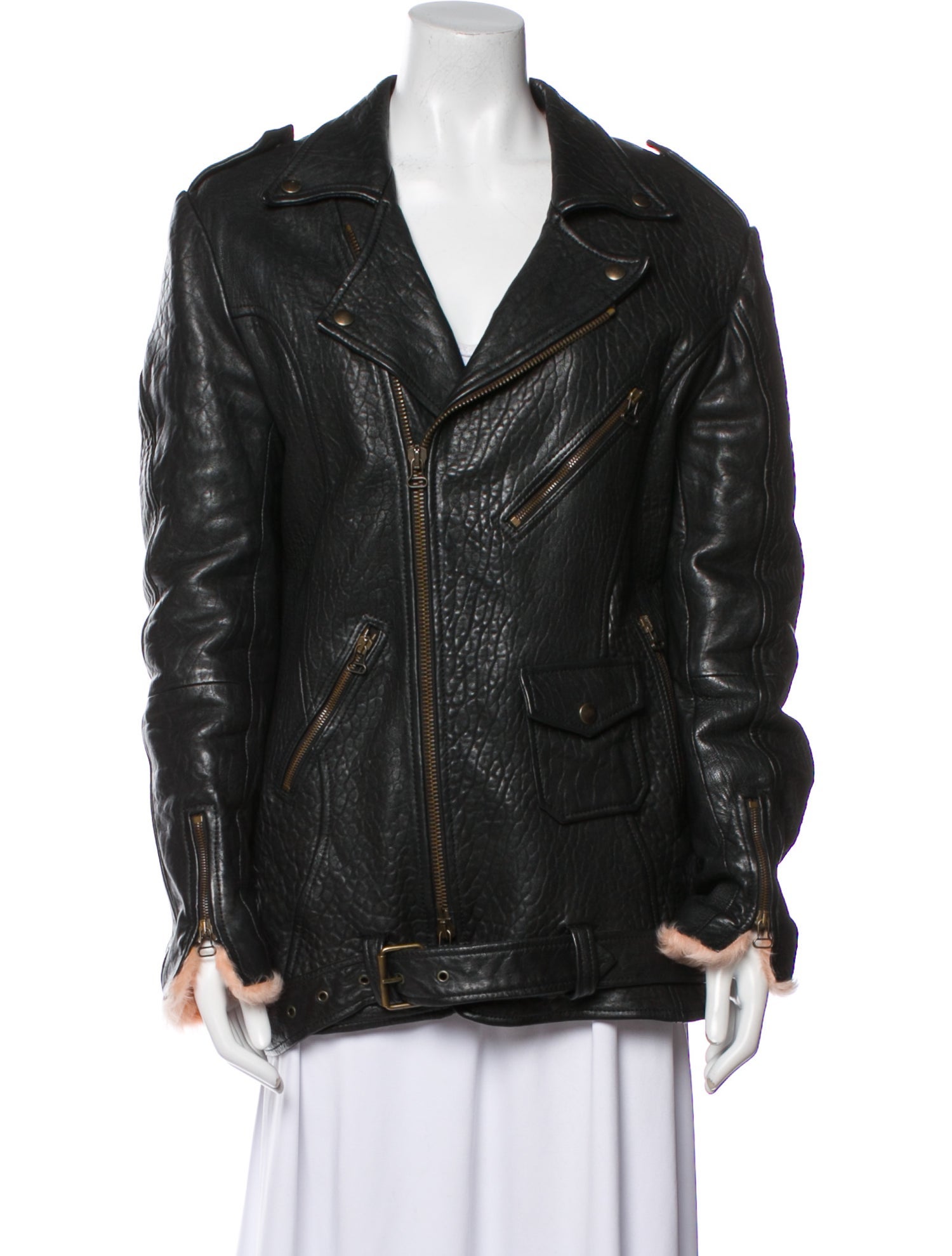 Mr & Mrs Italy Leather Biker Jacket