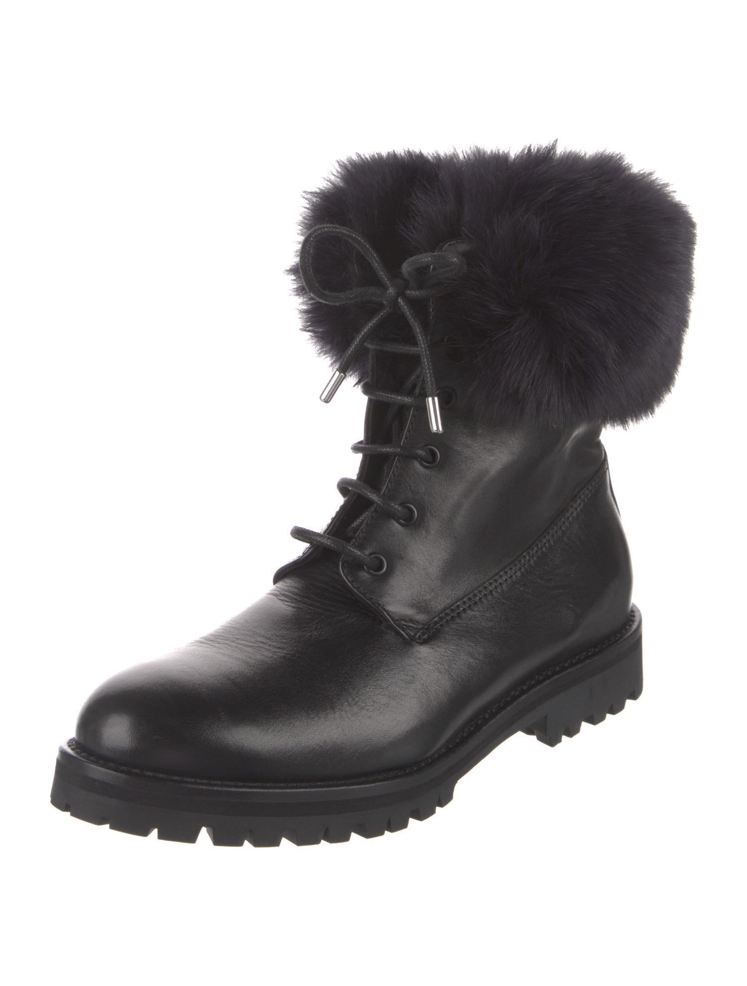 Mr & Mrs Italy Leather Combat Boots