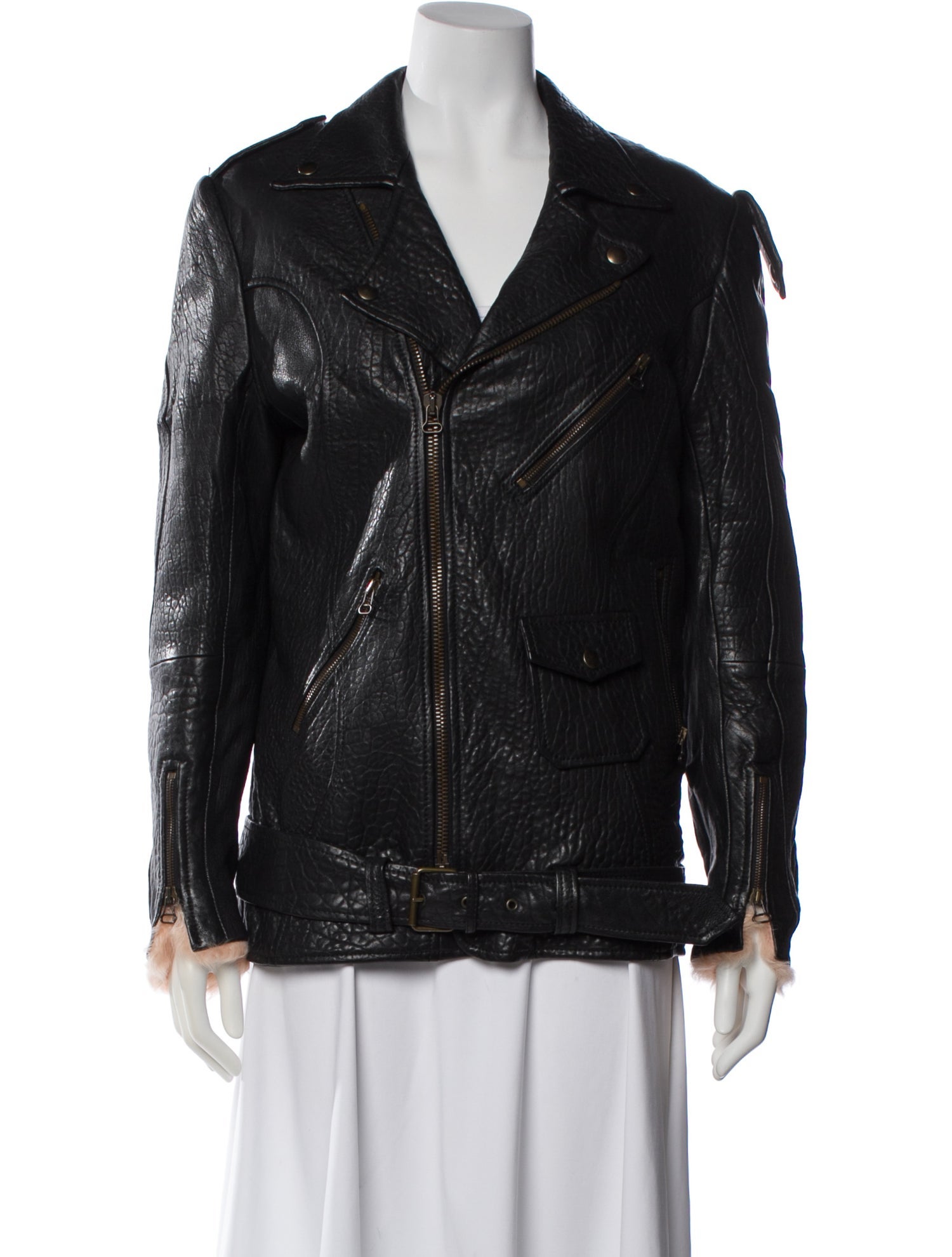 Mr & Mrs Italy Leather Biker Jacket