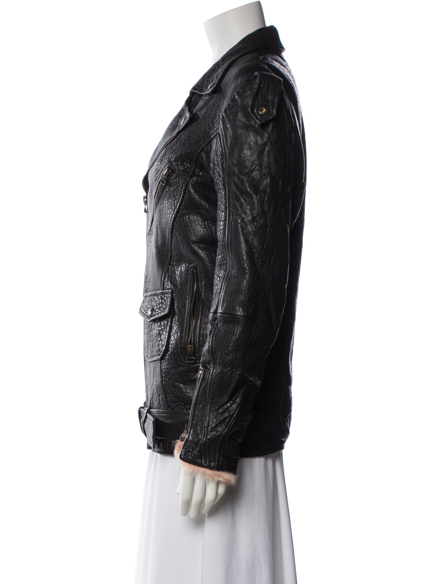 Mr & Mrs Italy Leather Biker Jacket