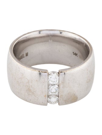 Michael M 14K Diamond Orb Split Cigar Ring
