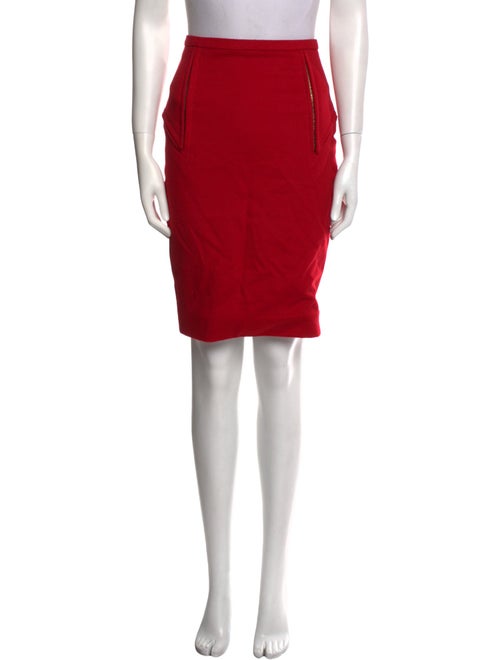 Mathieu Mirano Leather Trim Embellishment Knee-Length Skirt