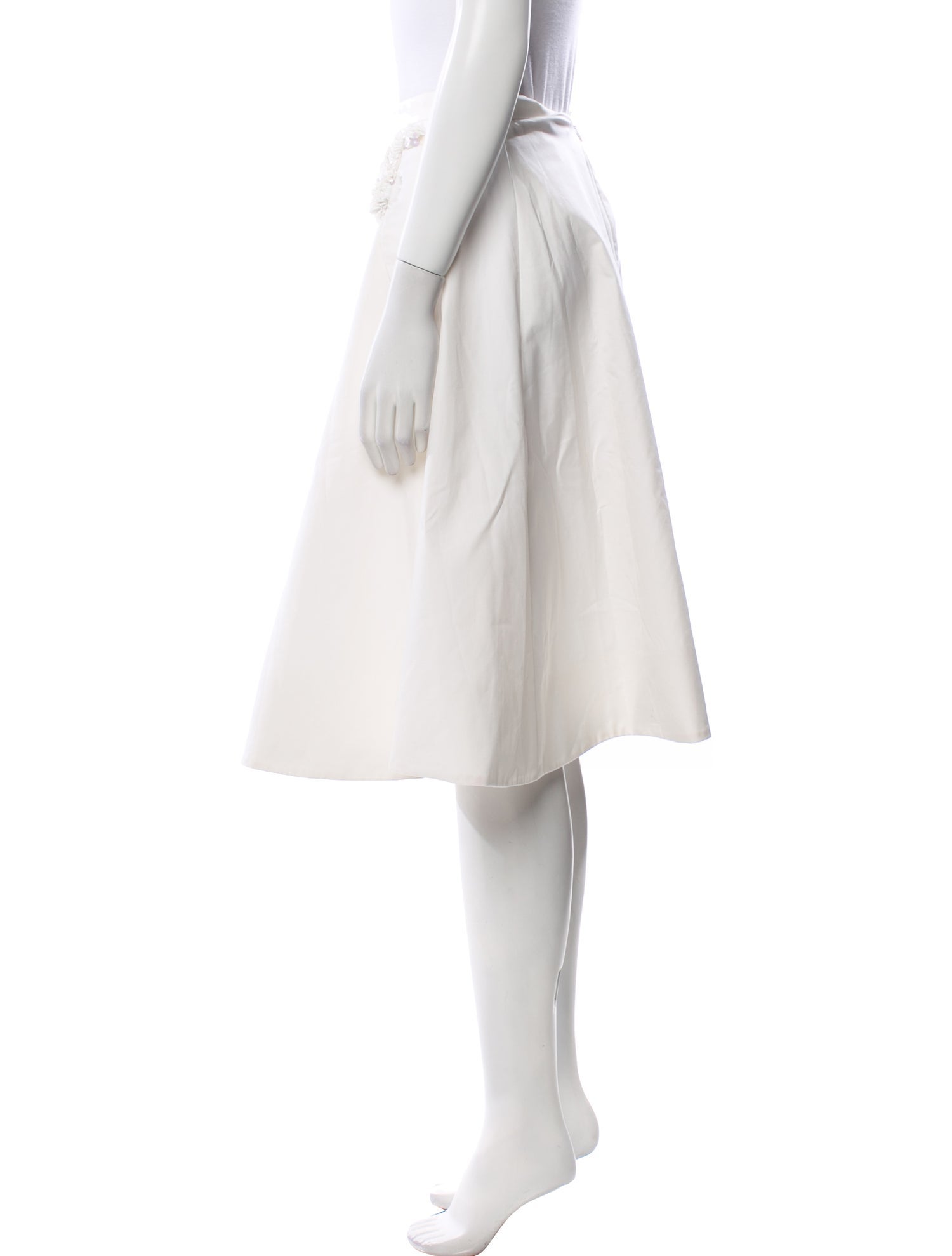 Mathieu Mirano Beaded Accents Knee-Length Skirt