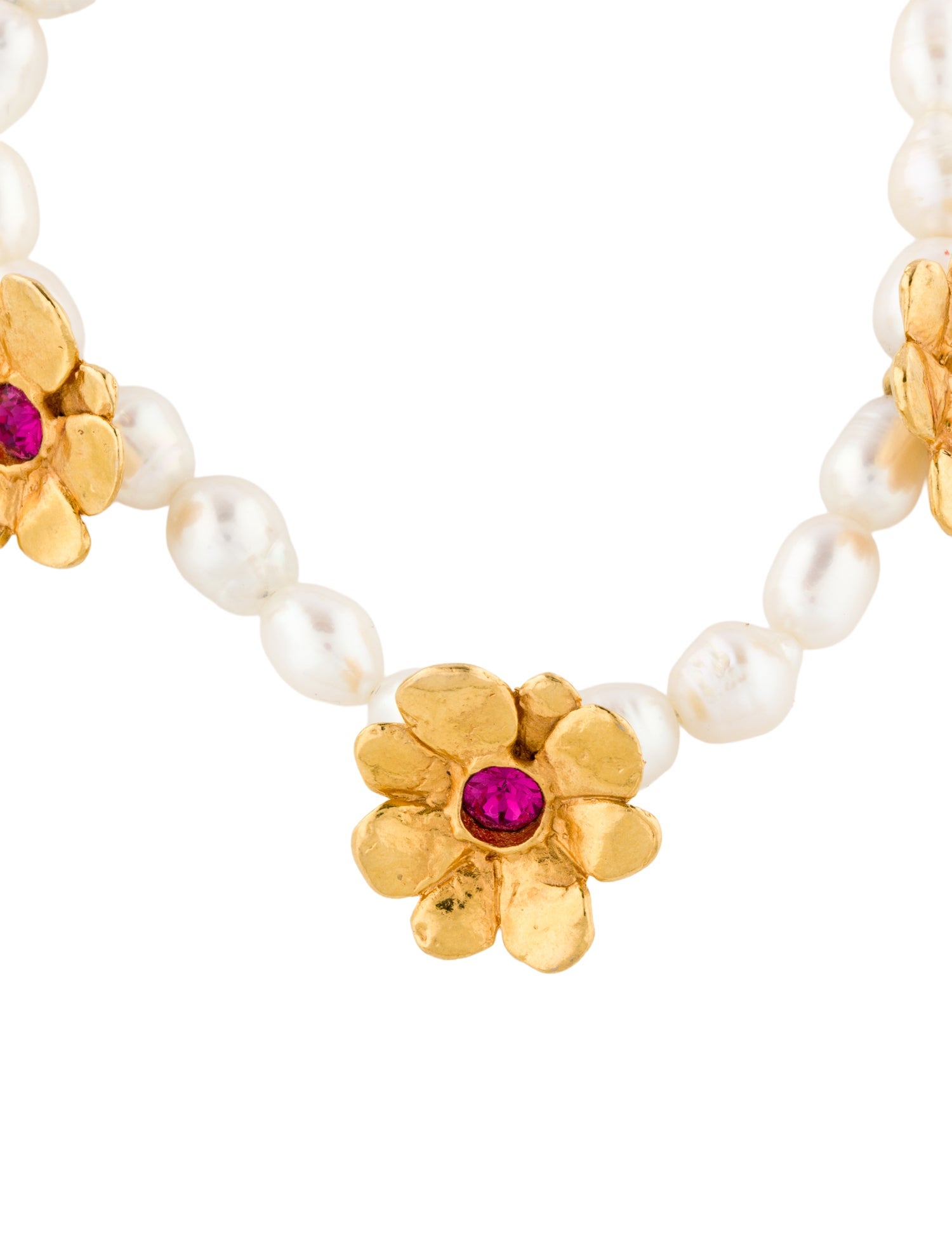 Mondo Mondo Pearl & Crystal Daisy Station Bracelet