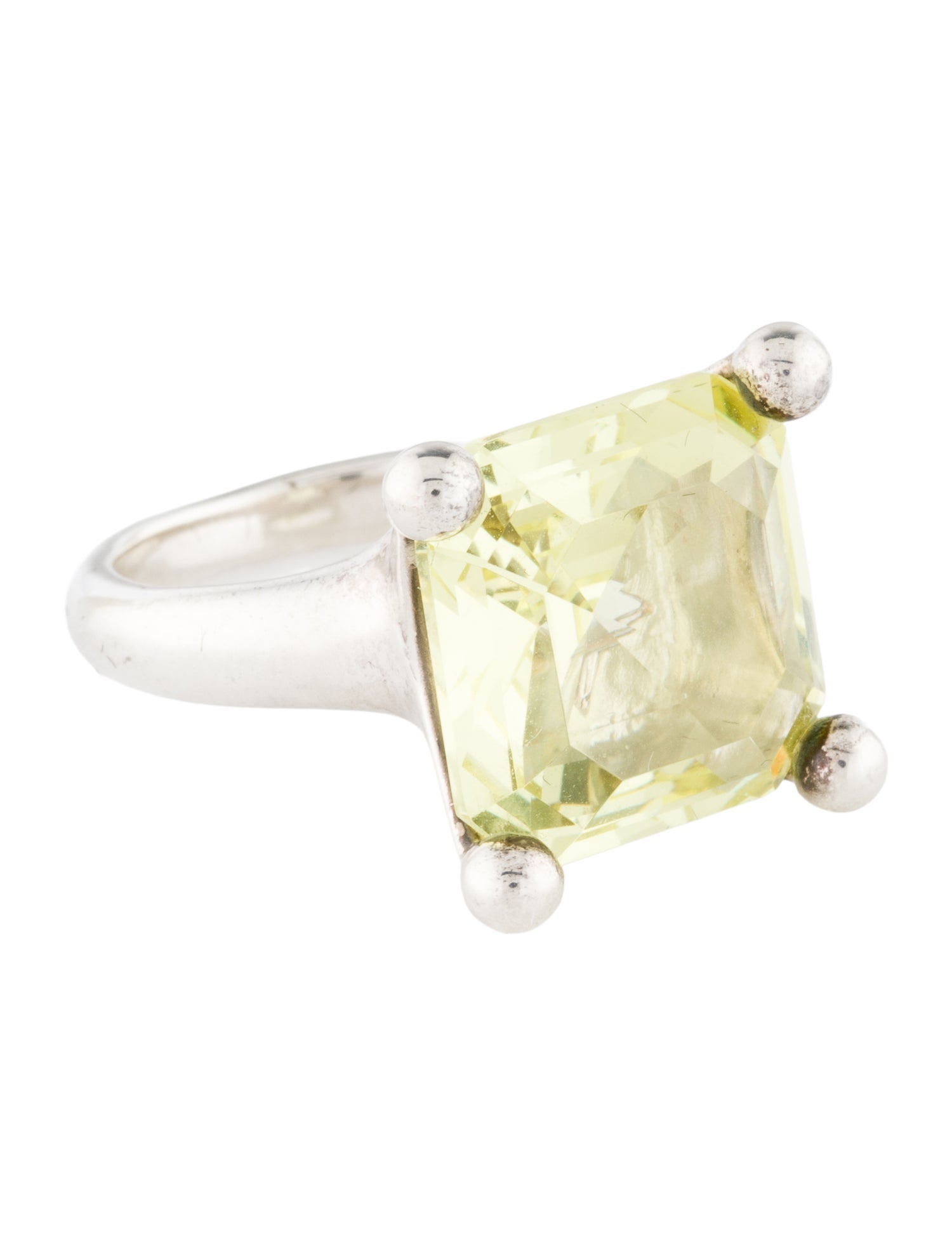 Mondo Mondo Limoncello Atomic Square Cocktail Ring