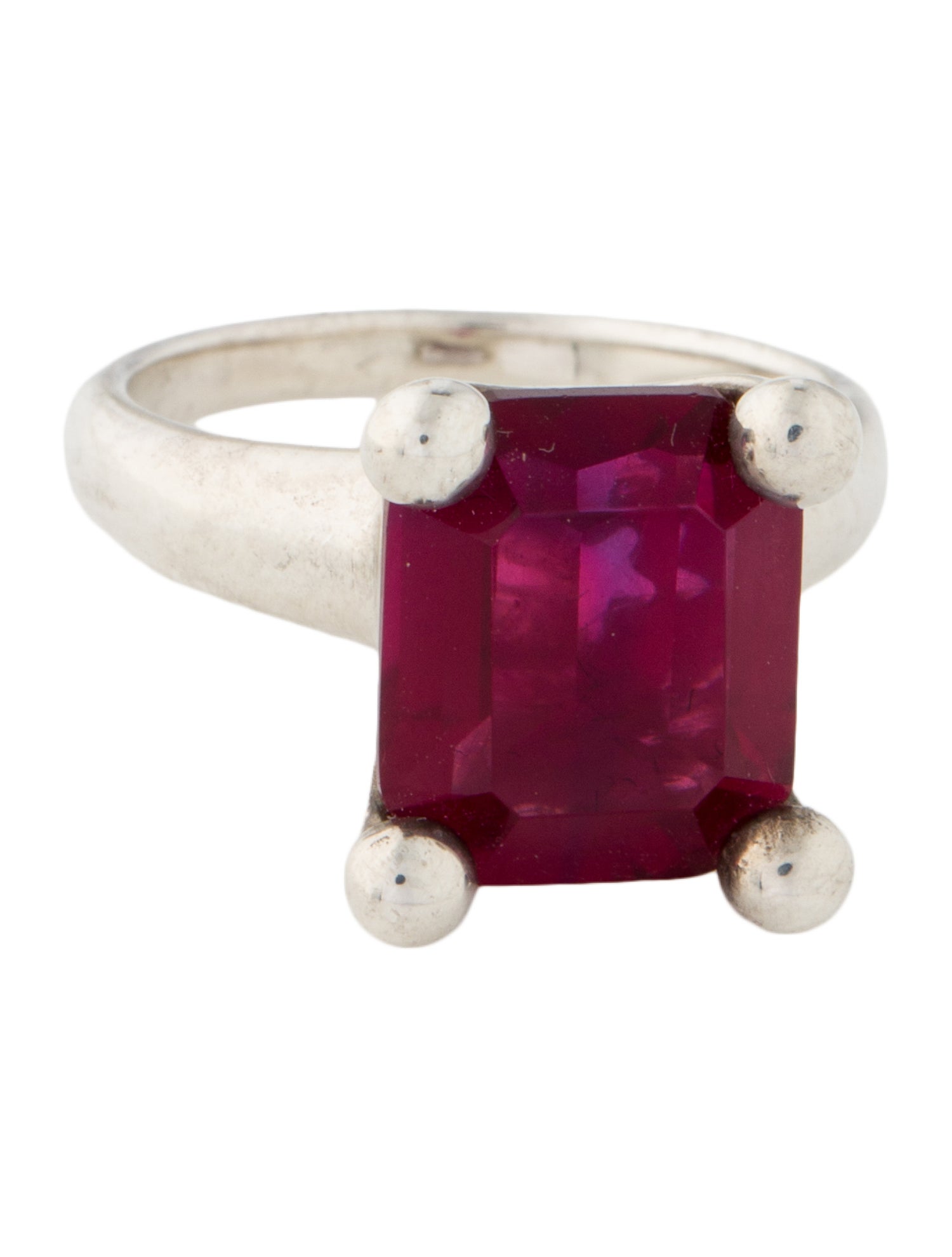 Mondo Mondo Glass Atomic Square Cocktail Ring