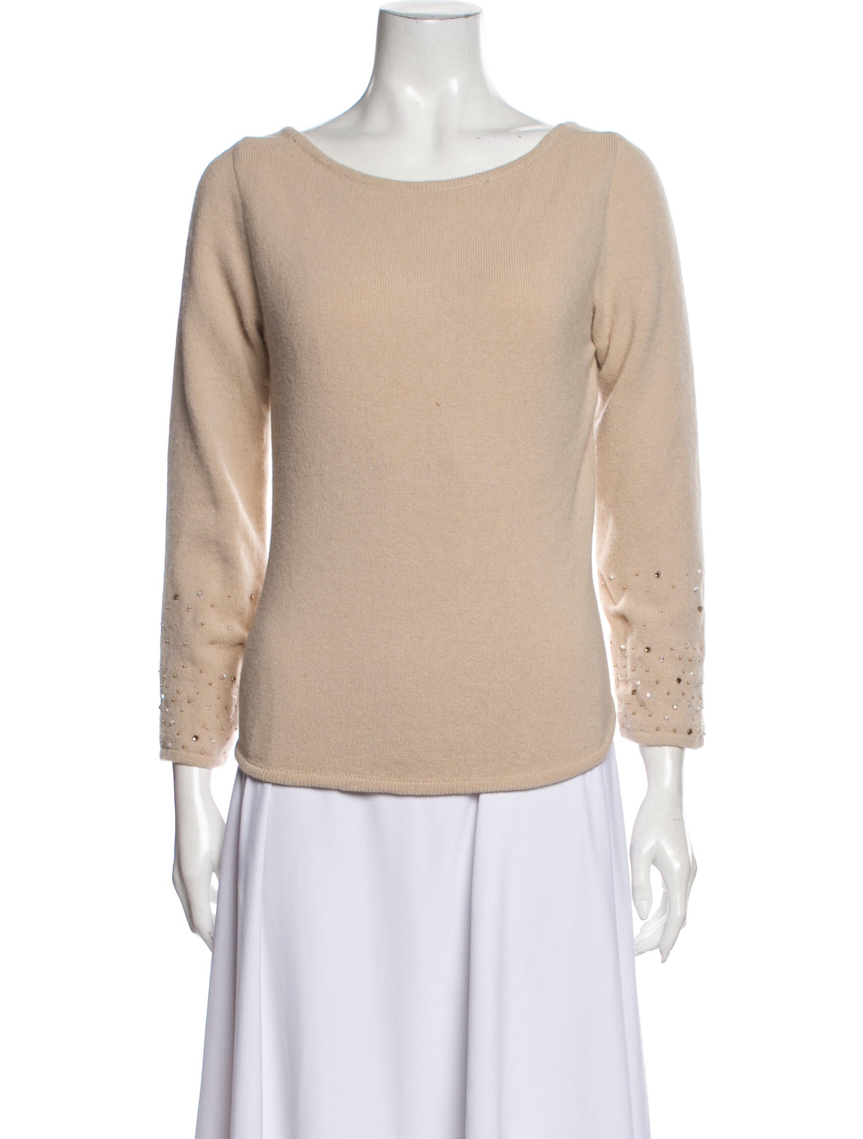 Max Mara Pianoforte Virgin Wool Bateau Neckline Sweater