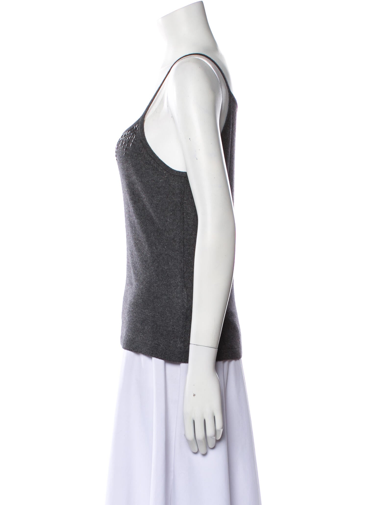 Max Mara Pianoforte Silk Scoop Neck Sweater