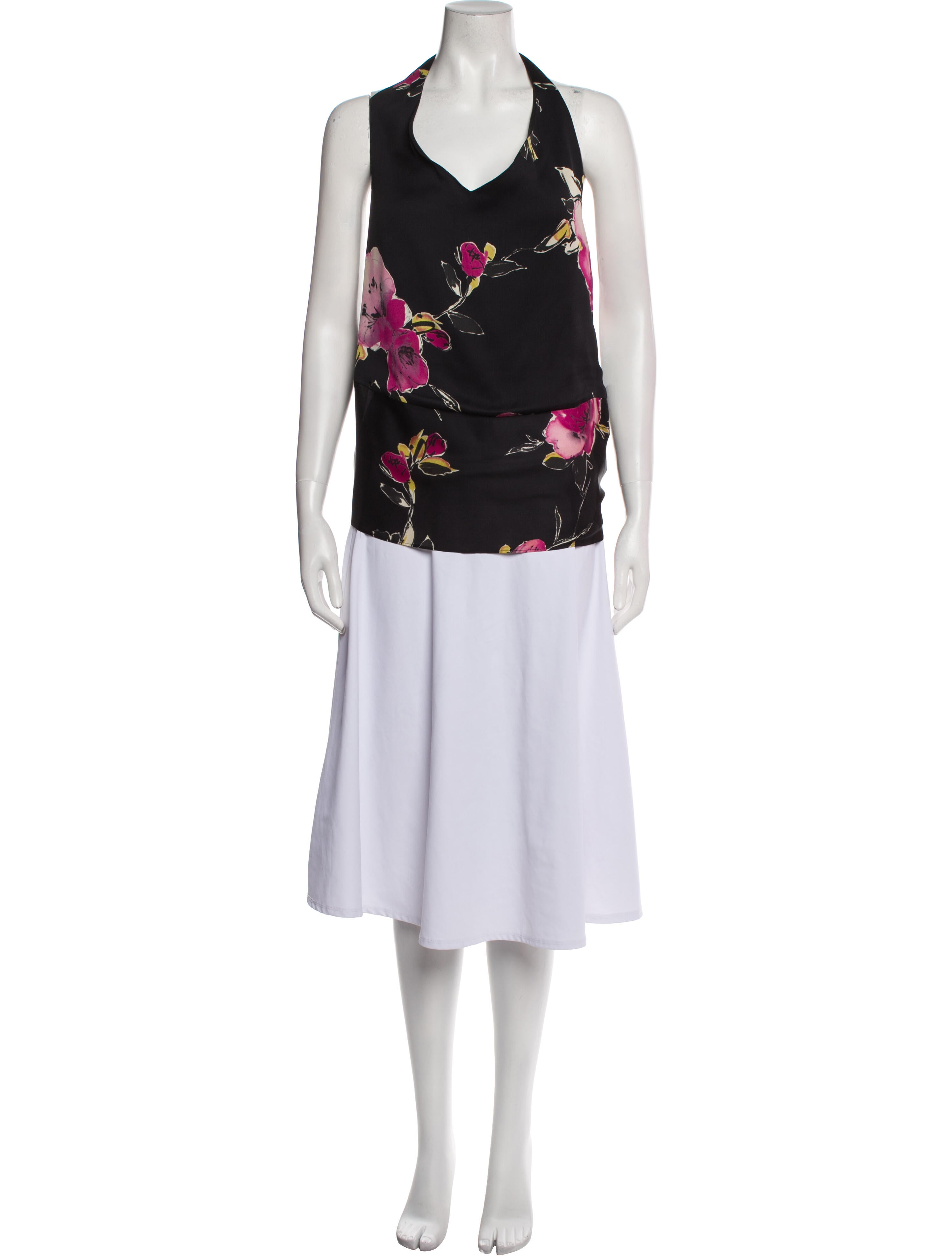 Max Mara Pianoforte Silk Floral Print Tunic