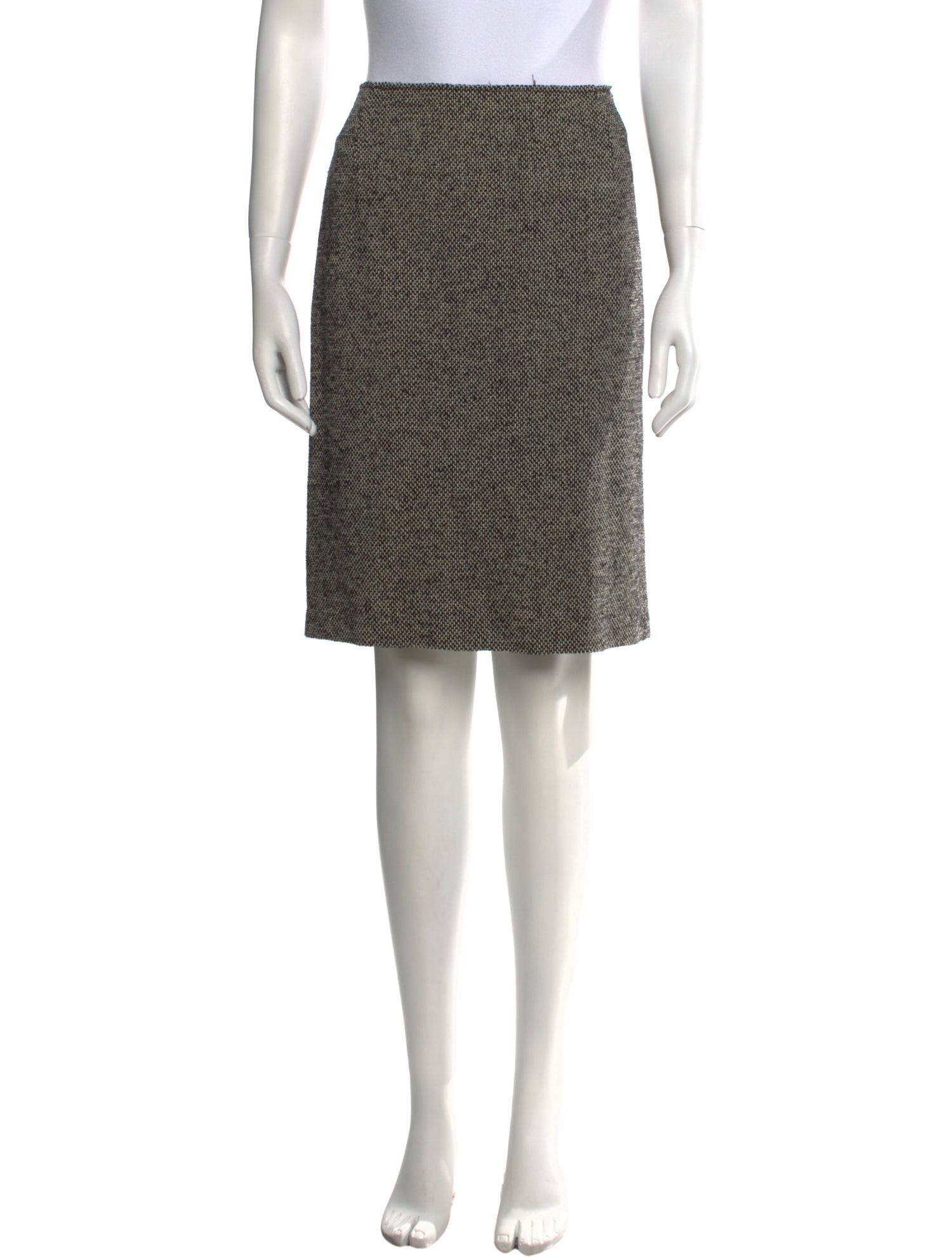 Max Mara Pianoforte Tweed Pattern Knee-Length Skirt