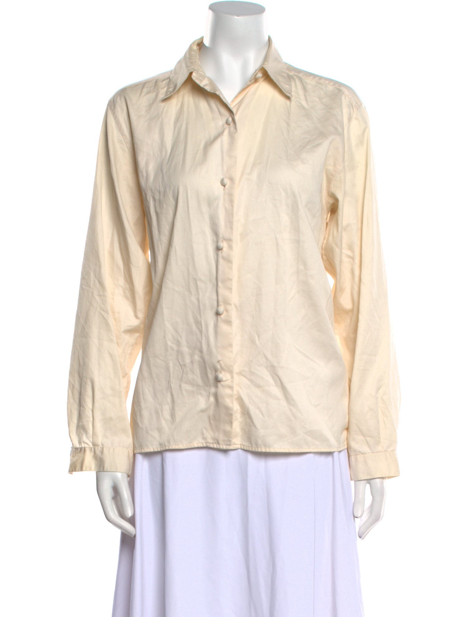 Max Mara Pianoforte Long Sleeve Button-Up Top