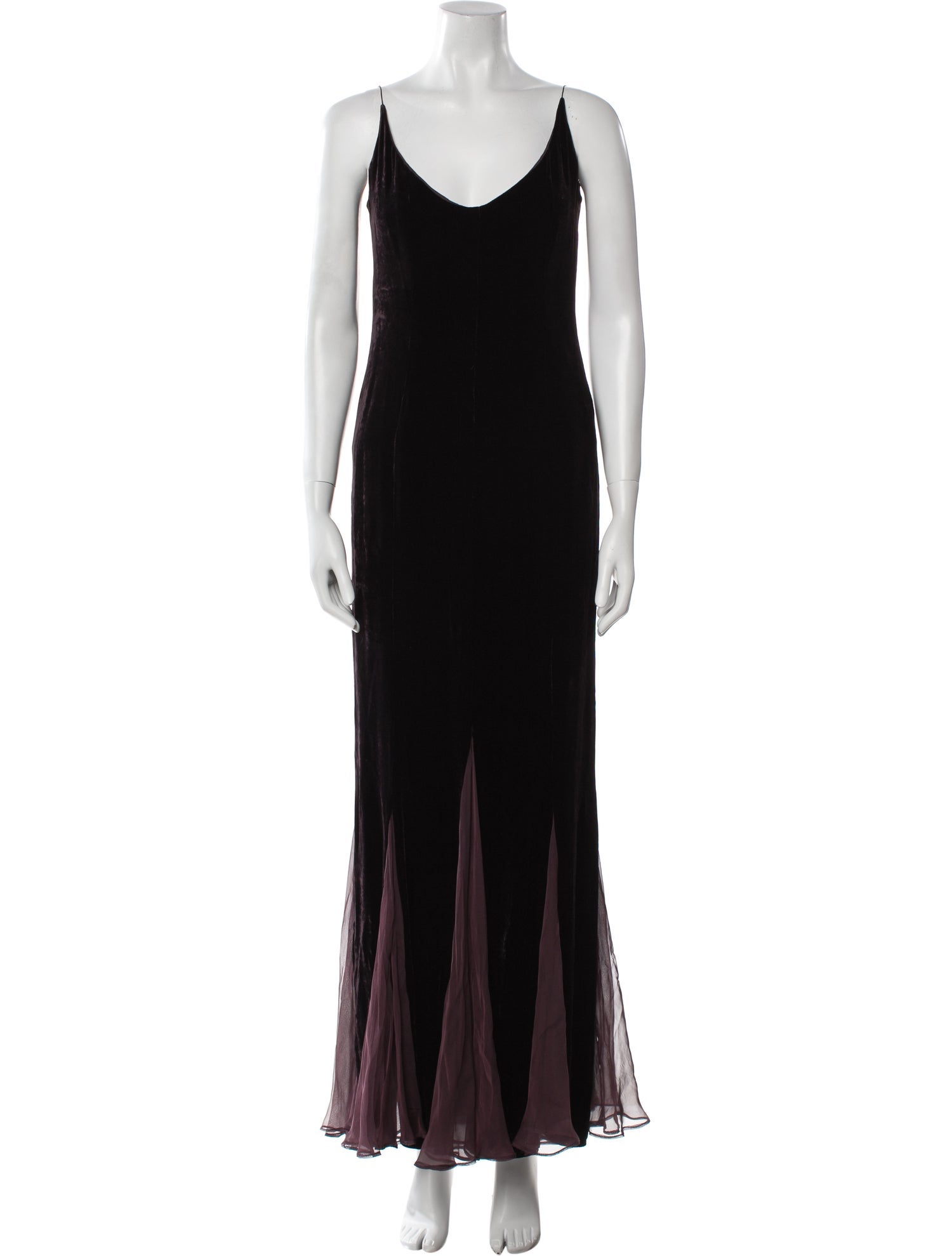 Max Mara Pianoforte Scoop Neck Long Dress
