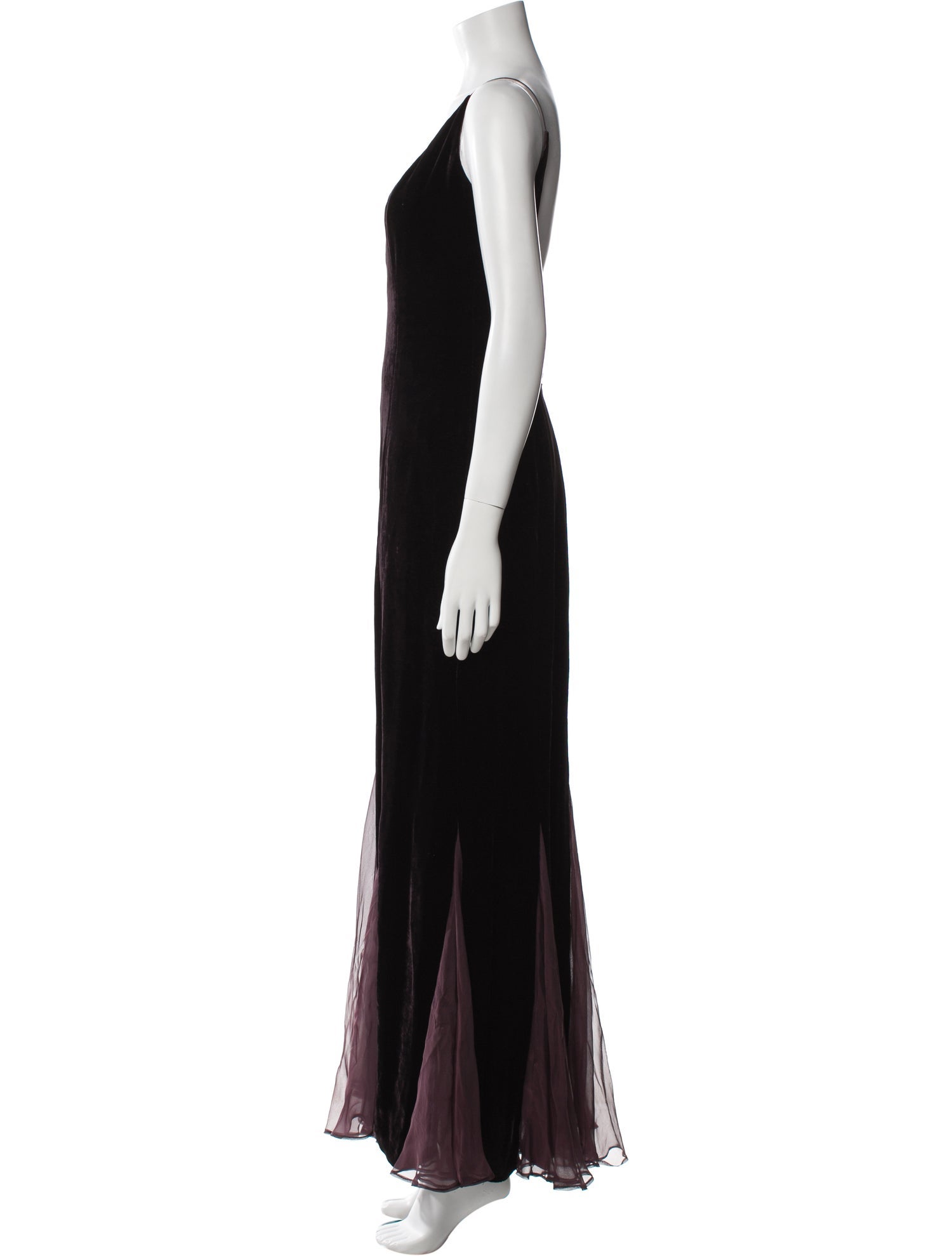 Max Mara Pianoforte Scoop Neck Long Dress
