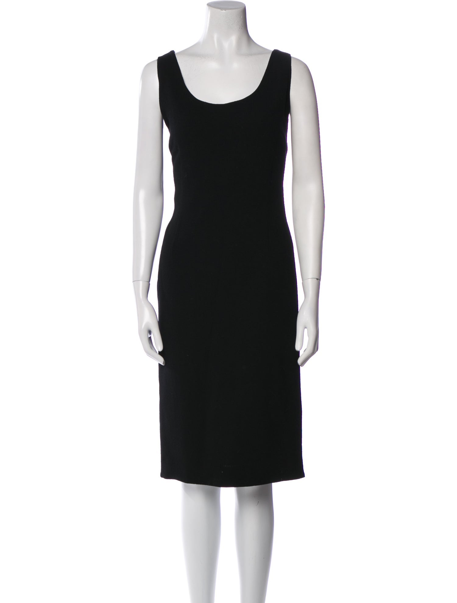 Max Mara Pianoforte Scoop Neck Midi Length Dress