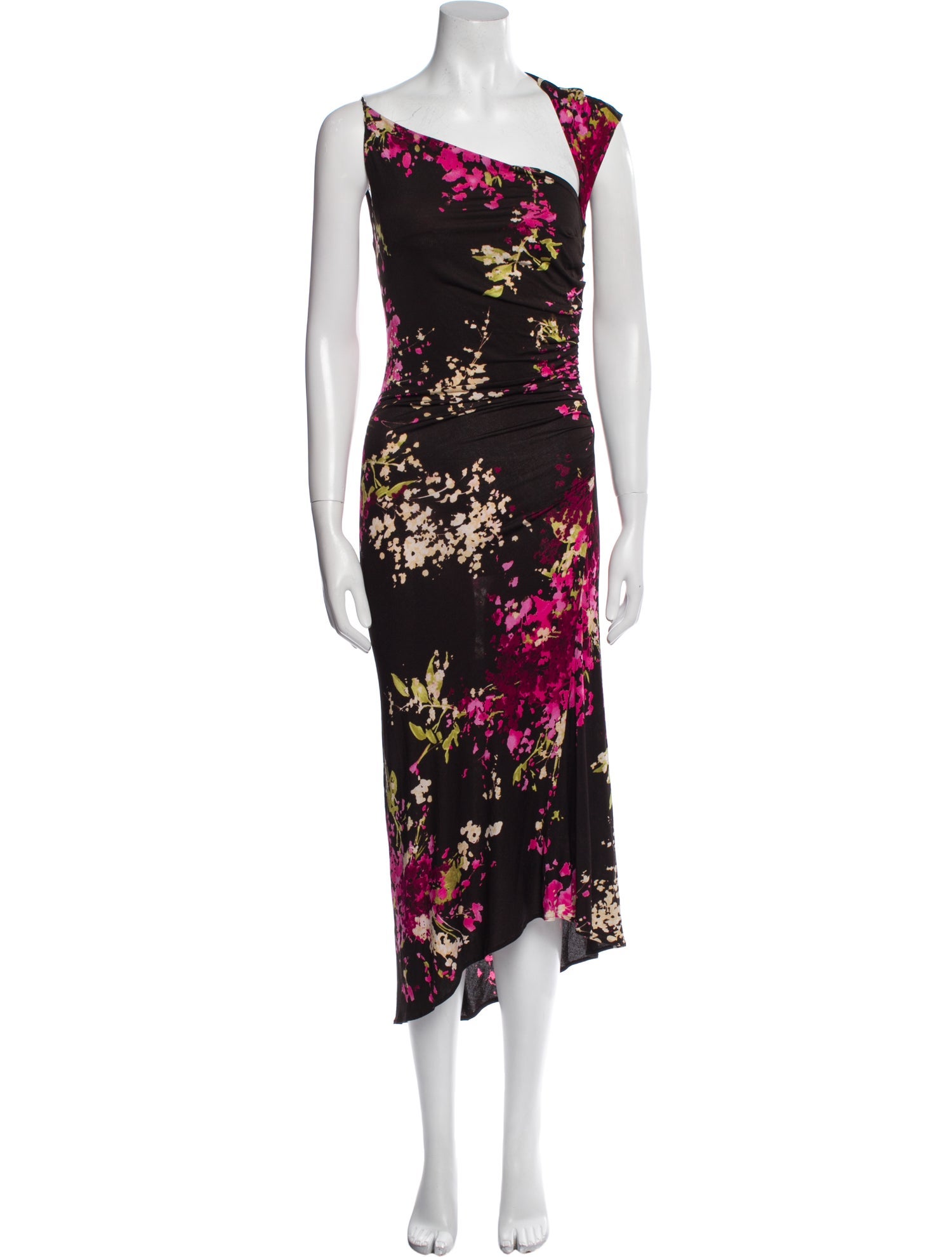 Max Mara Pianoforte Floral Print Long Dress
