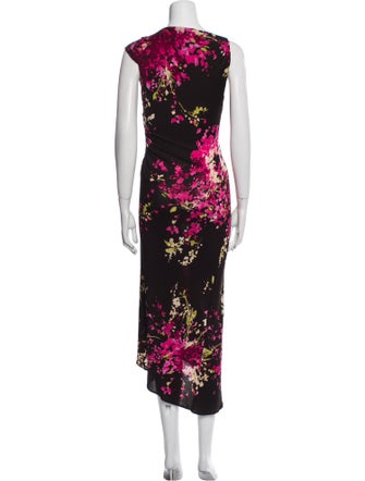 Max Mara Pianoforte Floral Print Long Dress