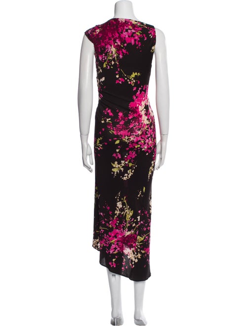 Max Mara Pianoforte Floral Print Long Dress