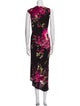 Max Mara Pianoforte Floral Print Long Dress