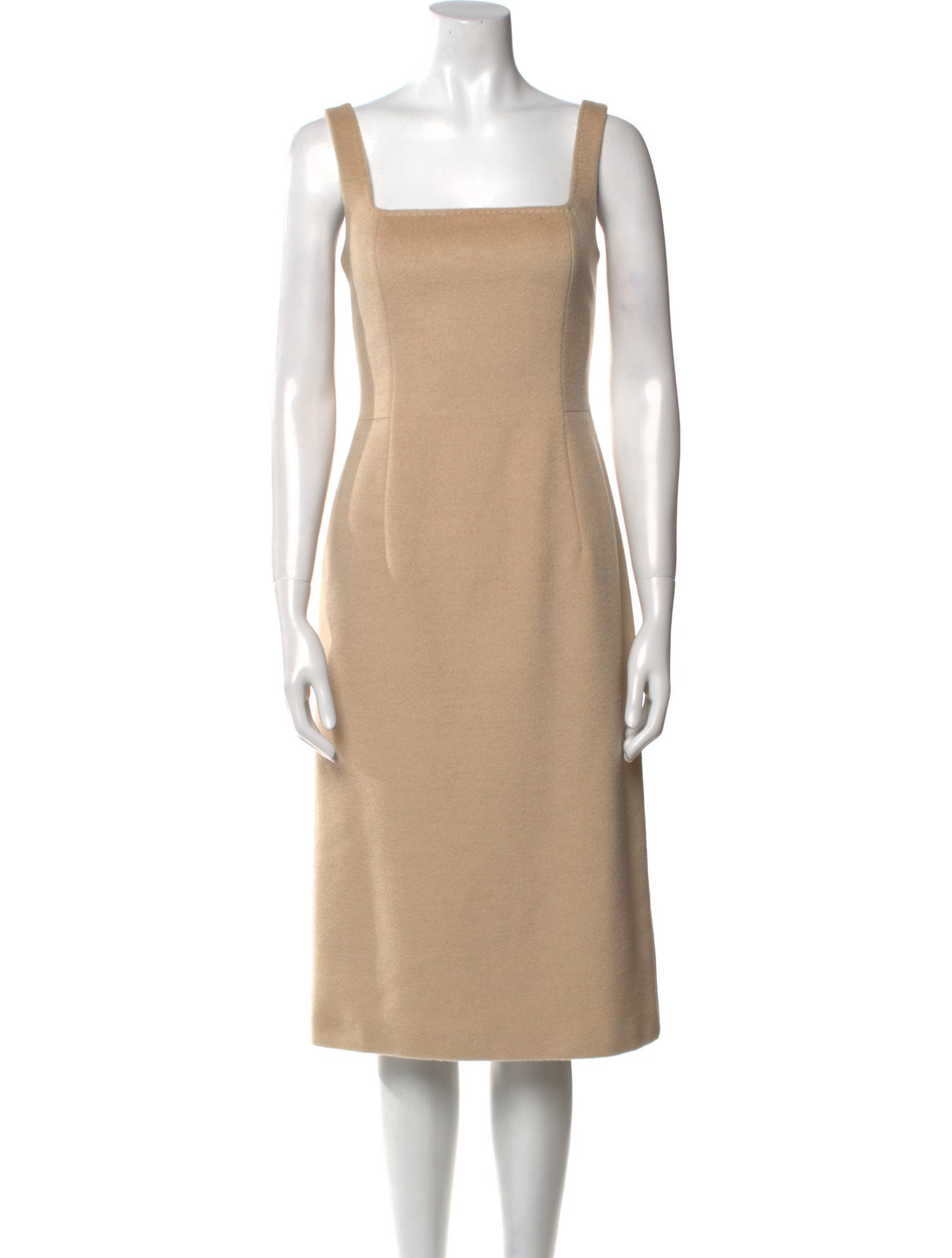 Max Mara Pianoforte Camel Hair Midi Length Dress