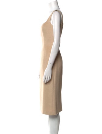 Max Mara Pianoforte Camel Hair Midi Length Dress