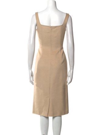 Max Mara Pianoforte Camel Hair Midi Length Dress